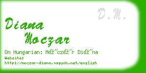diana moczar business card